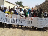 Des manifestants à Dikhil