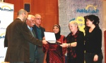   
Layla and Tarek Issawi receive 2014 Alkarama Award for Human Rights Defenders on behalf of their daughter, Shireen (From left to right: Mourad Dhina, Tarek Issawi, Norman Finkelstein, Layla Issawi, Ruth-Gaby Vermot-Mangold, Haneen Zoabi)